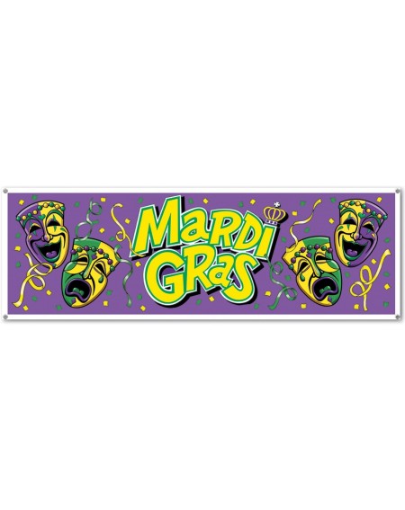 Banners & Garlands Mardi Gras Sign Banner Party Accessory (1 count) (1/Pkg) - CP111OCLIU1 $17.78