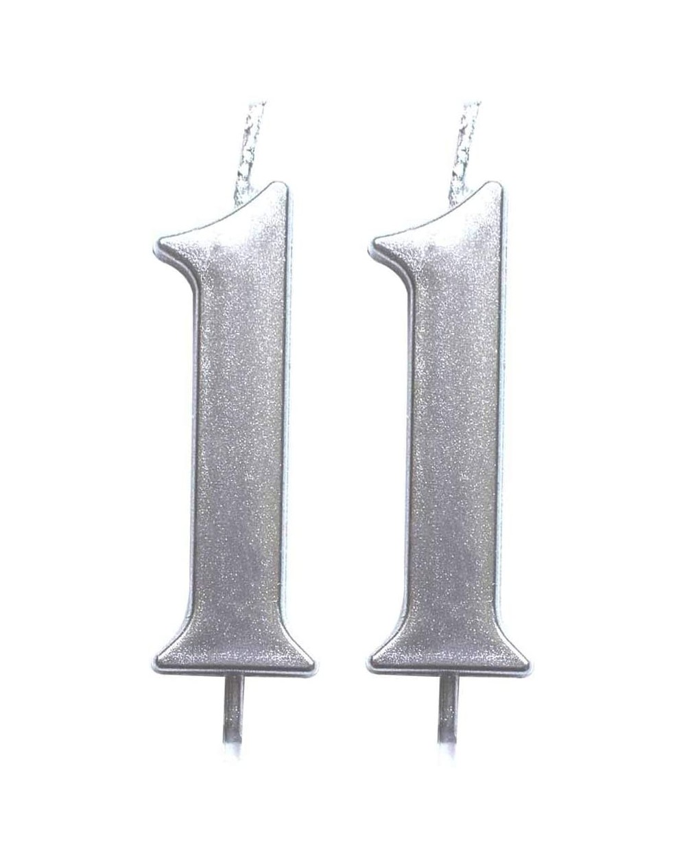 Cake Decorating Supplies Silver 11th Birthday Numeral Candle- Number 11 Cake Topper Candles Party Decoration for Girl Or Boy ...