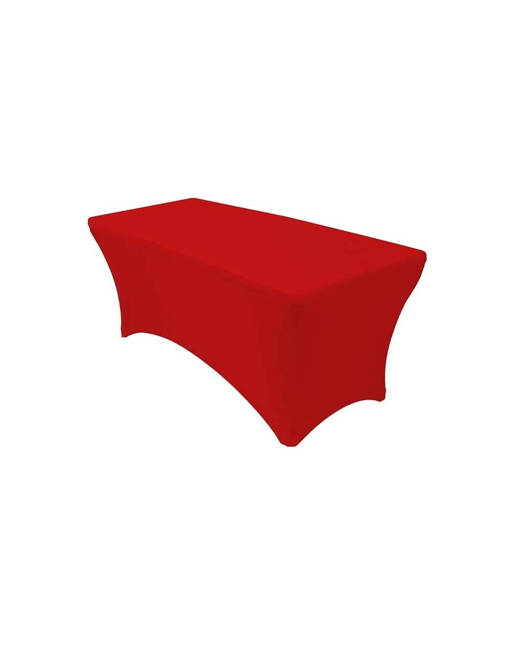 Tablecovers 8 ft Rectangular Fitted Spandex Tablecloths Patio Table Cover Stretchable Tablecloth - Red - Red - C21869W3QLL $1...