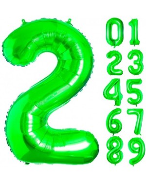 Balloons 40 Inch Green Number Foil Balloons- 0-9 Foil Mylar Big Number Balloons for Birthday Party Decorations (Number 2) - N...