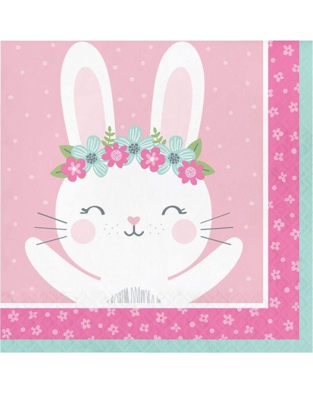 Party Packs Bunny Party Supplies Bundle Includes Round Dinner Plates and Napkins for 16 Guests - CV18QHXG00G $13.37
