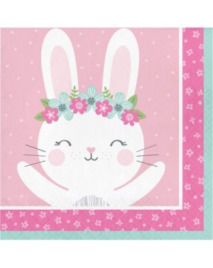 Party Packs Bunny Party Supplies Bundle Includes Round Dinner Plates and Napkins for 16 Guests - CV18QHXG00G $13.37