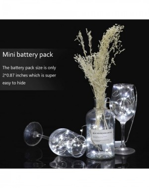 Indoor String Lights 24 Pack Fairy String Lights Battery Operated-7.2Ft 20 Micro LED String Lights-Waterproof Silver Wire Fir...