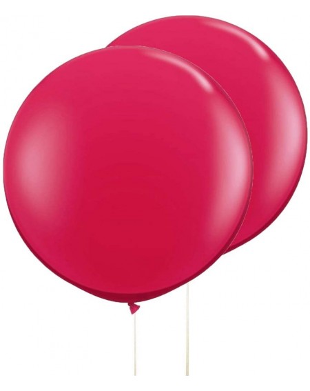Balloons 36 In Big Balloons Hot Pink 5 Pack Thicken Gaint Round Latex Party Balloons - Hot Pink - CU18OREHTGR $26.26