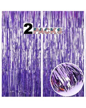 Photobooth Props 2 Packs Shimmer Metallic Fringe Tinsel Foil Curtains 3.3ft x 8.2ft for Wedding Bridal Shower Birthday Party ...