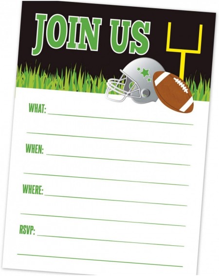 Invitations Football Birthday Party Invitations for Boys - (20 Count with Envelopes) - Football Party Supplies - Sport Invite...