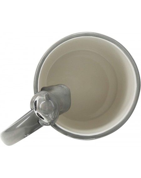 Tableware You Are My Partner In Crime-Raccoon Gray 17oz Dolomite Coffee Cup Mug - CY18ZWRY297 $17.10