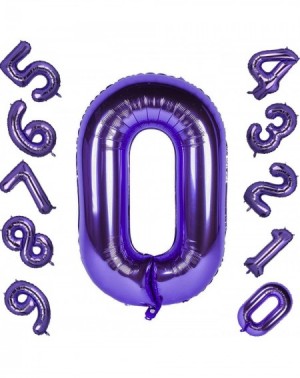 Balloons 40 Inch Number Balloons Purple Number 0 Helium Foil Birthday Party Decorations Digit Balloons - Number 0 Balloon - C...