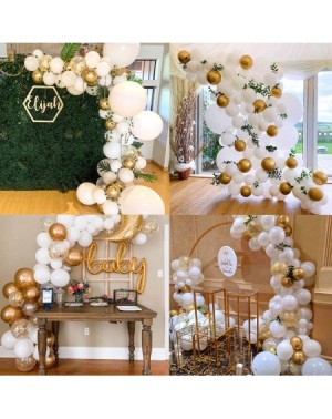 Balloons Balloon Garland Arch Kit-White and Gold Balloons 102 Pcs-Baby Shower Wedding Birthday Bachelorette Engagements Anniv...