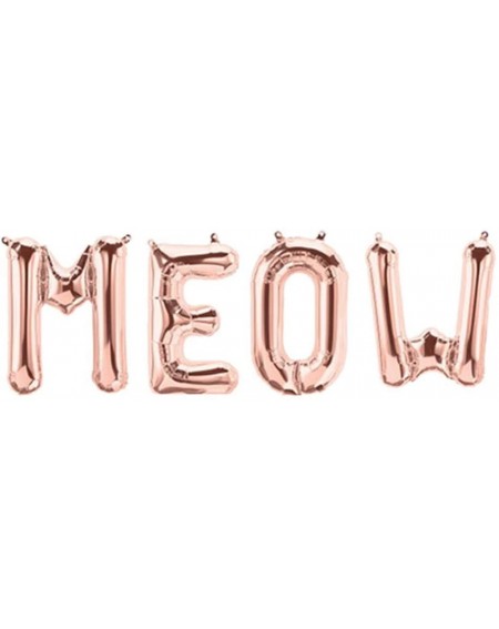Balloons Cat Meow Letter Balloons- Cat Birthday Party Decorations- Rose Gold - Rose Gold - CA18R47C9YX $11.28