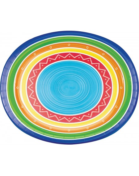 Tableware Summer Oval Plates- 10" x 12"- Multi-color - CH193MKSQ59 $18.94