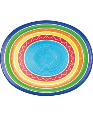 Tableware Summer Oval Plates- 10" x 12"- Multi-color - CH193MKSQ59 $12.05