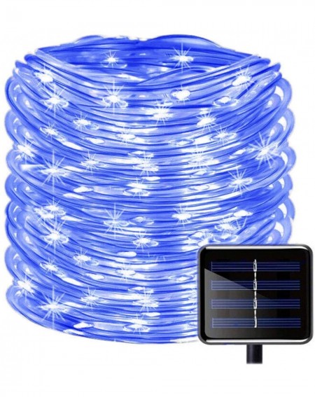 Outdoor String Lights Solar Rope Lights Outdoor- 33ft 100LED Outdoor Christmas Lighting Waterproof Solar Powered Copper Wire ...