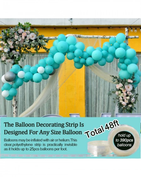Balloons Balloon Decorating Strips- UPGRADED VERSION Balloon Arch Tape 3 rolls Total 48 FT Garland Decorating Strip + 3 Rolls...