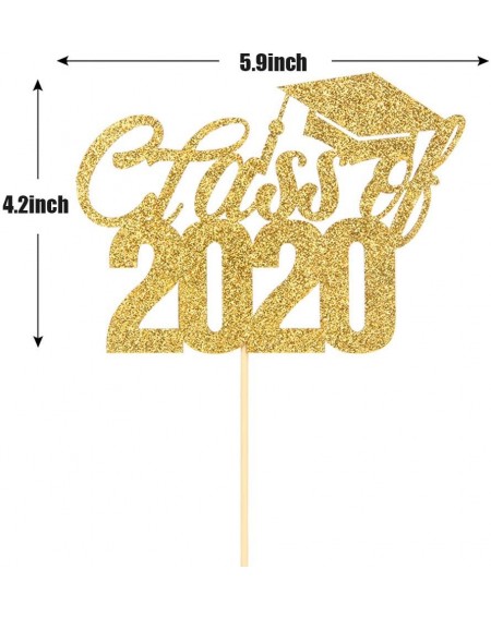 Cake & Cupcake Toppers Gold Glitter Class of 2020 Cake Topper - 2020 Graduation Party Decorations Supplies - Graduation Cake ...