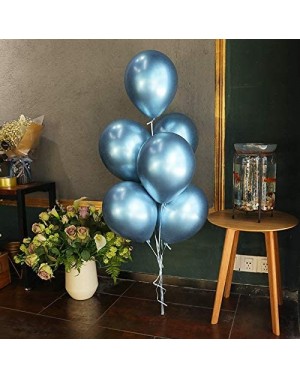 Balloons Chrome Blue Balloons- 12" Metallic Shiny Latex for Party Decoration Birthday Wedding Baby Shower Graduation Christma...