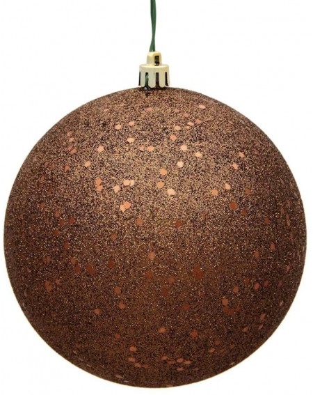 Ornaments 485644 - 6" Mocha Sequin Ball Christmas Christmas Tree Ornament (4 pack) (N591576DQ) - CK17AAD3990 $21.56
