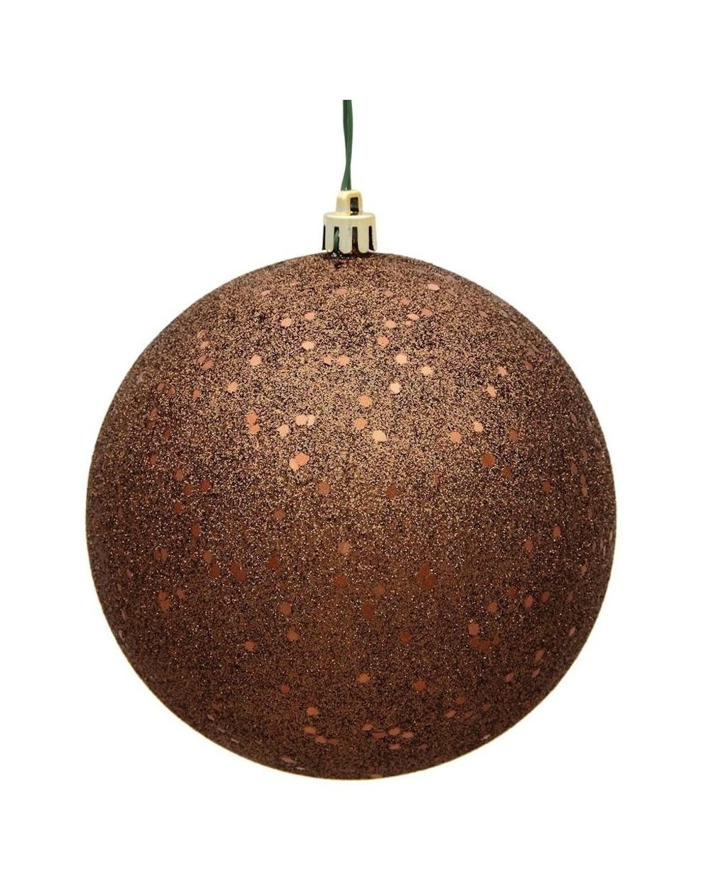 Ornaments 485644 - 6" Mocha Sequin Ball Christmas Christmas Tree Ornament (4 pack) (N591576DQ) - CK17AAD3990 $21.56