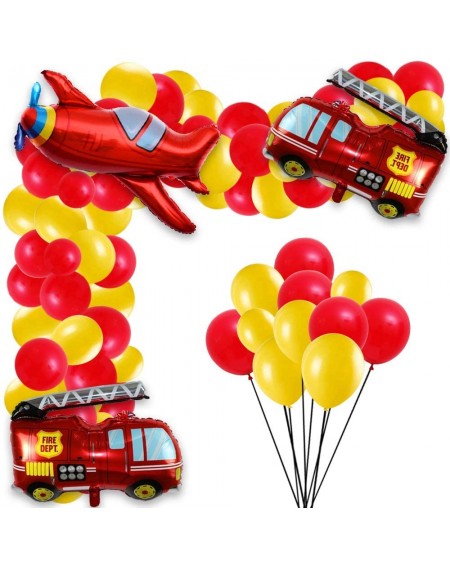 Balloons Fire Truck Balloons Garland Arch Set with Fire Truck Foil Balloons- Fire Truck Party Latex Balloons for Baby Shower ...