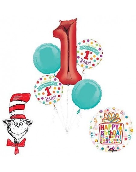 Balloons Dr Seuss I Survived My Parents First Year 1st Birthday Party Supplies and Balloon Decorations - C0182ZNRDTK $39.57