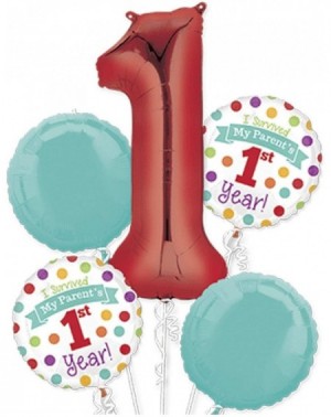 Balloons Dr Seuss I Survived My Parents First Year 1st Birthday Party Supplies and Balloon Decorations - C0182ZNRDTK $16.14