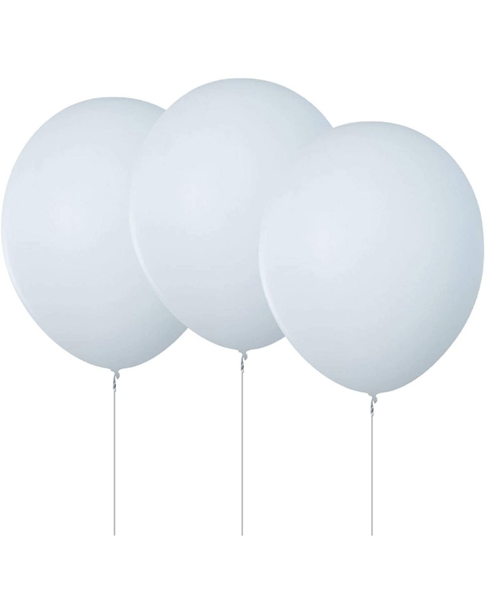 Balloons 18 Inch White Balloons Party Latex Balloon-Pack of 24 - 18inch-white - CT1989IYG89 $8.66