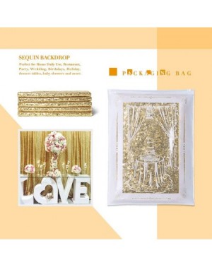 Photobooth Props Gold Sequin Backdrop Curtain 2 Pieces 2ftx8ft Shimmer Photography Background Drapes for Wedding Patry Christ...