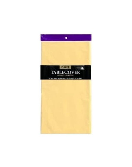 Tablecovers Yellow Plastic Table Cover (54" x 108")- 1-Pack - Yellow - C511YY1KY4Z $14.48