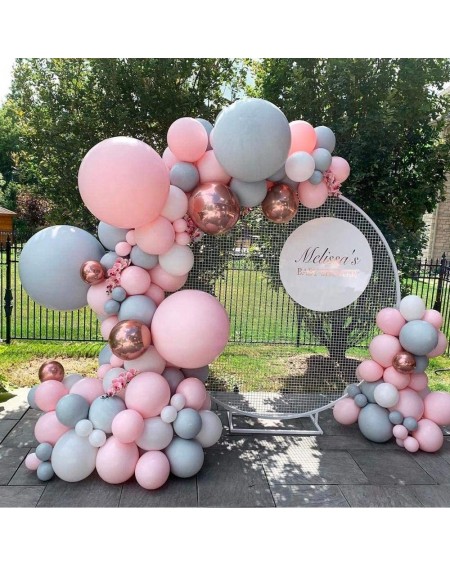 Balloons Macaron pink balloons and macaron blue Balloons136Pcs - 18in/12in Balloon Arch & Garland Kit- Balloon Strip Tape for...