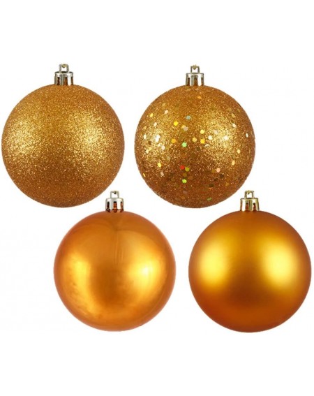 Ornaments 275" Antique Gold 4 Finish Ball Ornament 20 per Box - Antique Gold - CJ11M90SW6Z $24.79