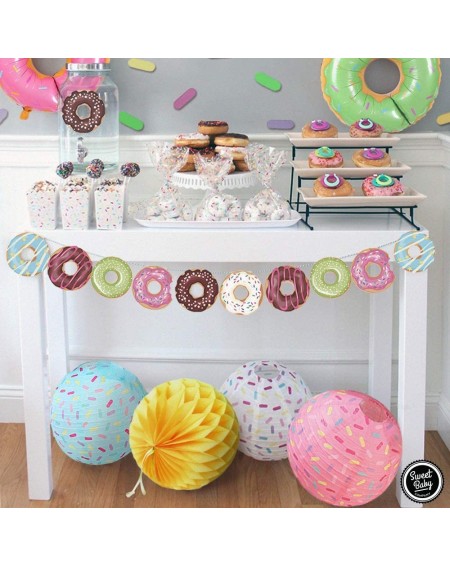 Party Packs Donut Sprinkle Baby Shower Decorations Boy or Girl Party Supplies with Sprinkled With Love Gold Banner- Donuts an...
