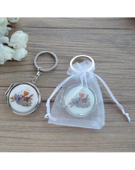 Favors 12 PCS First Communion Min Compact Mirror Key Chain Party Favor for Boys and girlsRecuerdos para ra Comunion - CN18NX0...