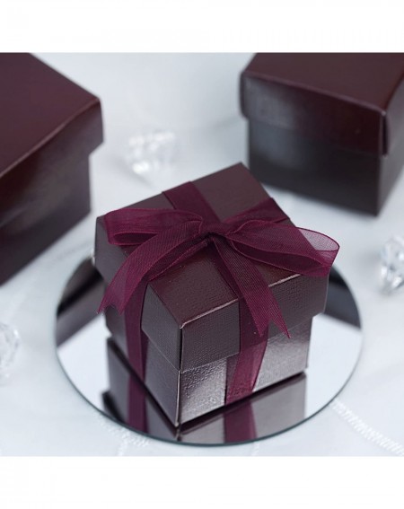 Favors 100 Burgundy Cute Wedding Favors Boxes with Lids for Wedding Party Birthday Candy Gifts Decorations Supplies Wholesale...
