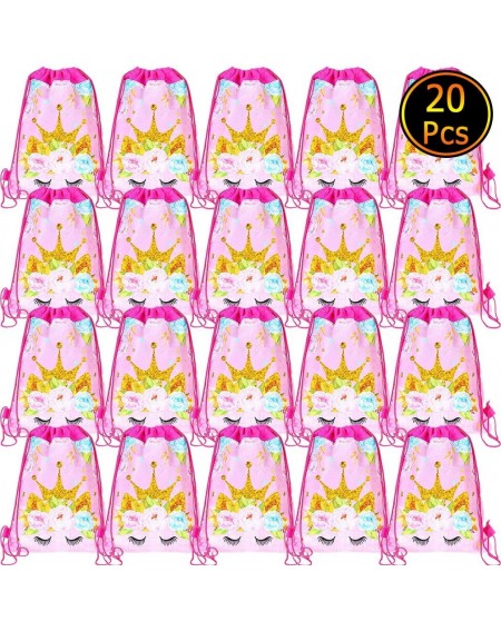 Party Favors 20 Pack Golden Crown Drawstring Party Bag Kids Birthday Party Supplies Favor Bag Cute Princess Party Favors Bags...