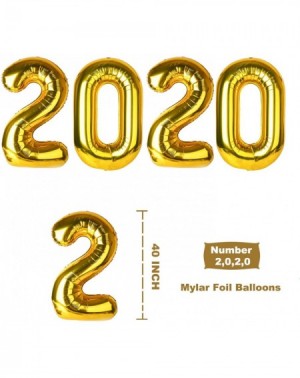 Balloons 2020 Graduration Party Supplies - 40" 2020 Foil Gold Balloons - 30 Pieces 12" Latex Balloon - 118" Foil Gold Rain Cu...