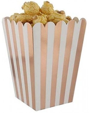 Favors Rose Gold Open-Top Popcorn Box Set of 60 Popcorn Favor Boxes Cardboard Candy Container Parties Mini Paper Popcorn Cont...