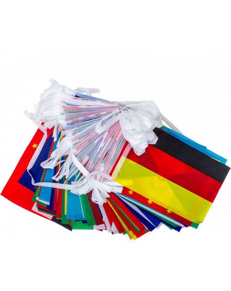 Banners & Garlands 200 World Country Flags International Banner- 165 Feet 8.2" x 5.5"- for Party- Classroom Decoration- Bars-...