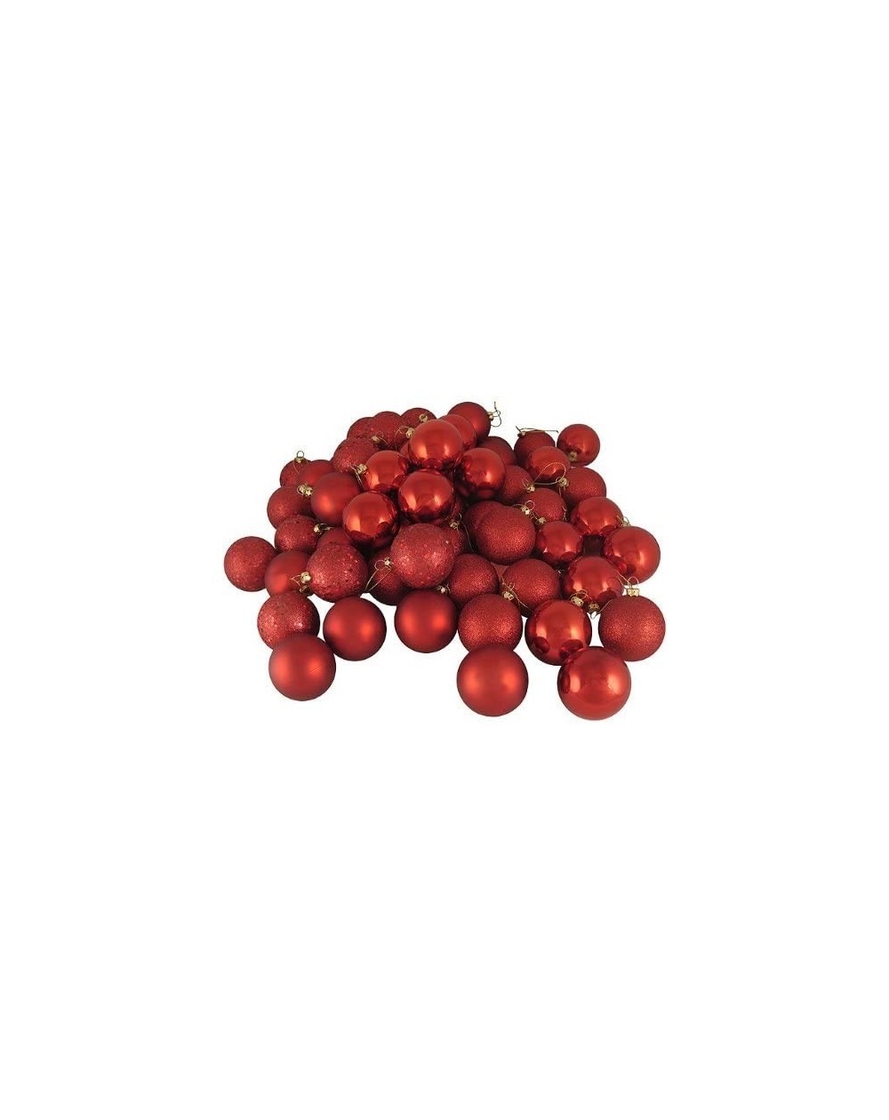 Ornaments 21ct Matte Red Hot Shatterproof Christmas Ball Ornaments 1.56" (39mm) (Red) - Red - CX129Q92D07 $11.12
