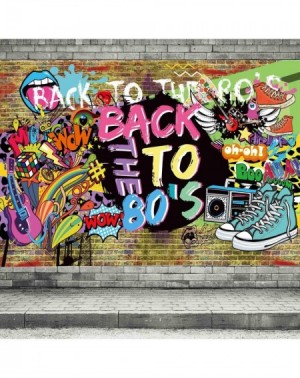 Banners & Garlands 80's Party Decorations-Scene Setters Wall Decorating Kit- Extra Large Fabric Back to The 80's Hip Hop Sign...