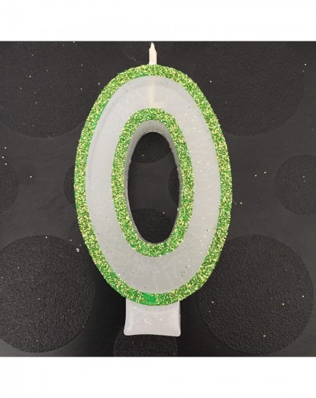 Cake Decorating Supplies No (0) Birthday Candle - Green Glitter - CK12ML7564B $9.79
