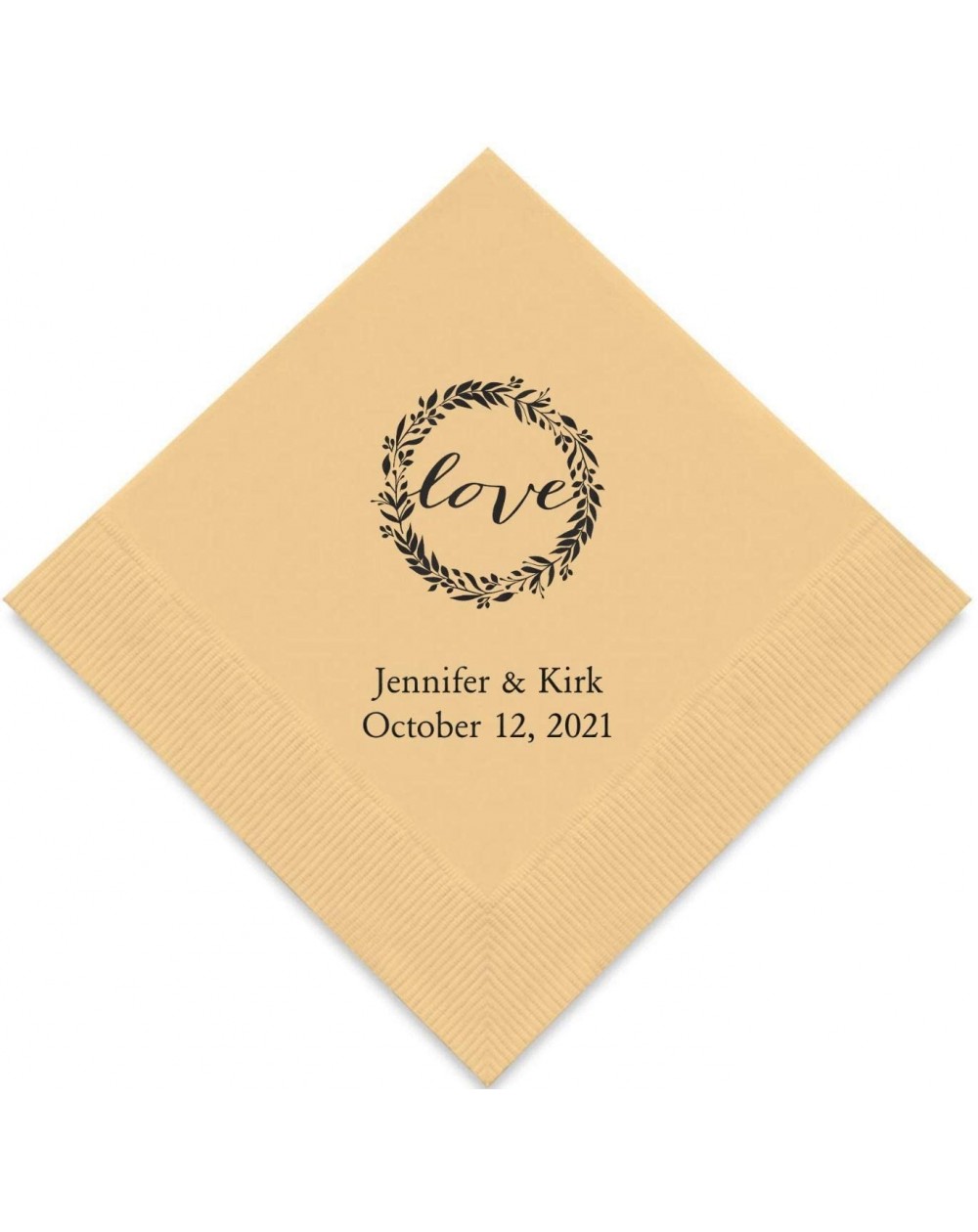 Tableware Personalized Printed Paper Napkins 3-Ply 50 Pack - Luncheon Sand - Sand - C5195IQ3NIN $29.00