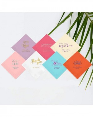 Tableware Personalized Printed Paper Napkins 3-Ply 50 Pack - Luncheon Sand - Sand - C5195IQ3NIN $29.00
