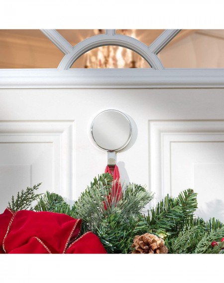 Wreath Hangers Attract Magnetic Wreath Hanger - 2 Pack (Silver) - Silver - C7119H51XPR $15.76
