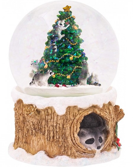 Snow Globes Winter Forest Glitterdome 5.75 x 4 Resin 100MM Snow Globe Plays We Wish You A Merry Christmas - CG18NYKMA9Z $39.14