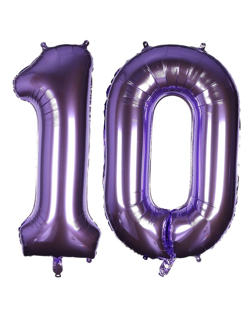 Balloons 40 Inch Jumbo Number 10 Balloon Birthday Party Celebration Decoration Foil Helium Balloons-Purple - 10 Purple - CX19...