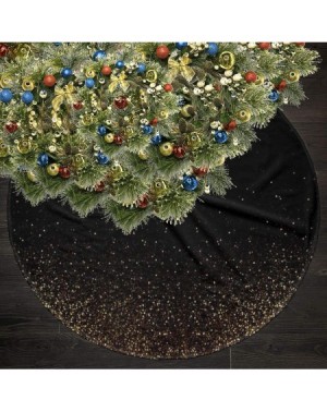 Tree Skirts Gold and Black Design Christmas Tree Skirt Gorgeous Xmas Tree Decoration Skirt - CW19ITEMGUU $26.57