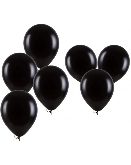 Balloons Pearl Black Helium Balloons 100pcs 12" Latex Balloons Birthday Party Decorations- Thicken 3.2g/pcs - Black - C212N1W...