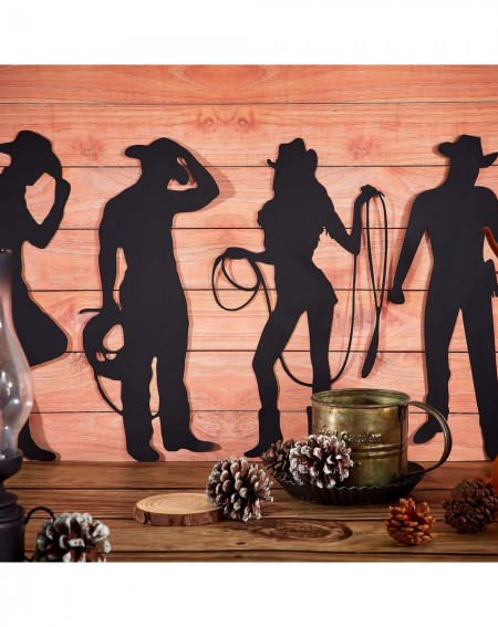 Favors 16 Pieces Cowboy Silhouettes Cowboy Cutouts Western Theme Party Decorations Photo Booth for Wild West Theme Birthday B...