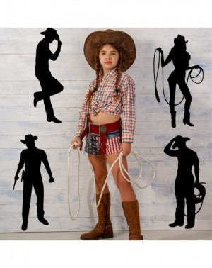 Favors 16 Pieces Cowboy Silhouettes Cowboy Cutouts Western Theme Party Decorations Photo Booth for Wild West Theme Birthday B...