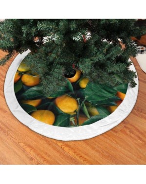 Tree Skirts Bunch of Oranges Fruits Citrus Christmas Tree Skirt Plush Border for Christmas Decorations- Holiday Decorations- ...